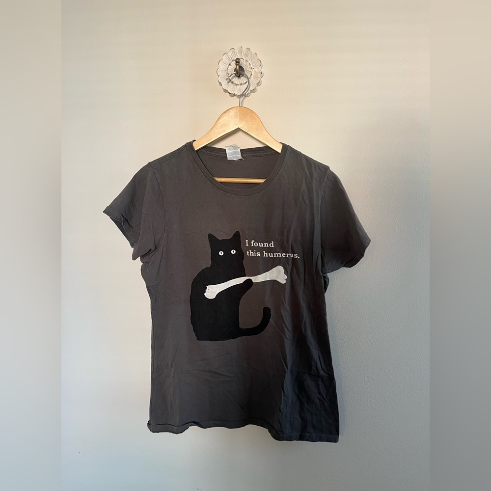 Port and Company Black Cat Humorous T-Shirt